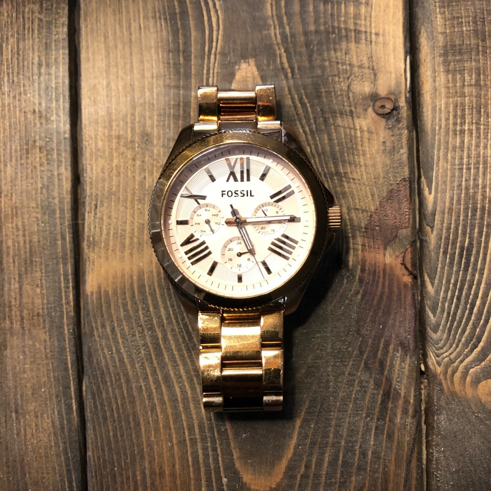 Rose Gold Fossil Watch
